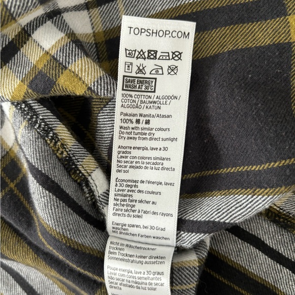 TOPSHOP PLAID SHIRT - Picture 5 of 5
